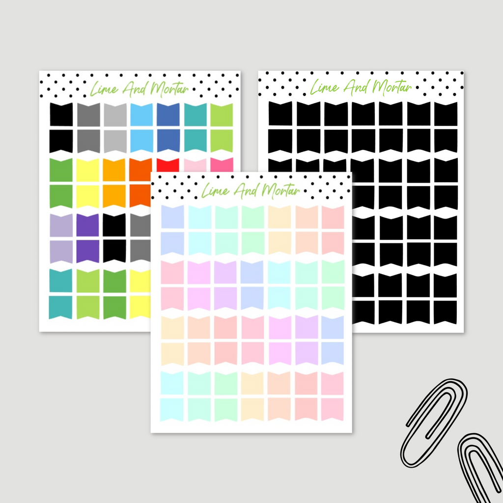 Mini Flag Stickers | 3 Colours