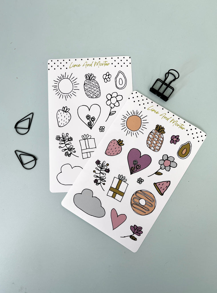 Decorative Stickers | Hand Drawn by Sophie