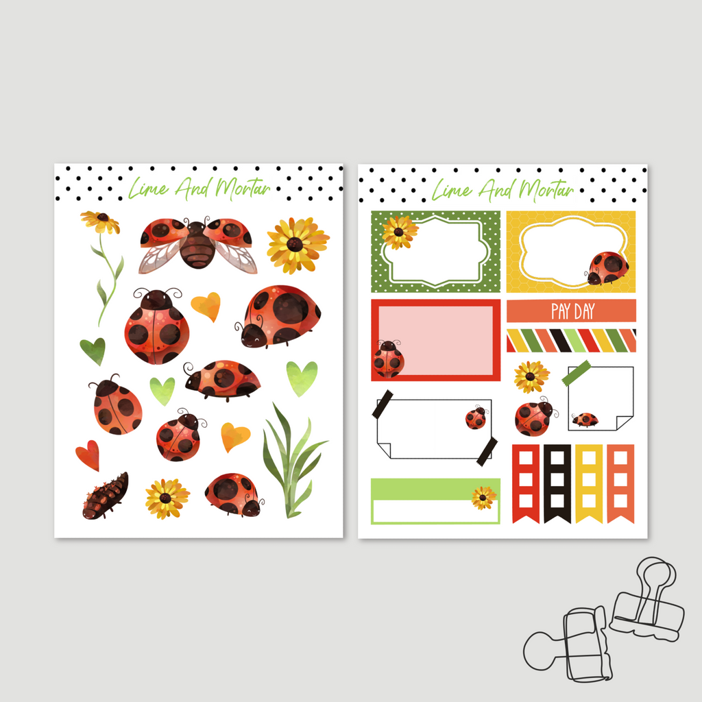 Ladybug Garden Decorative Stickers