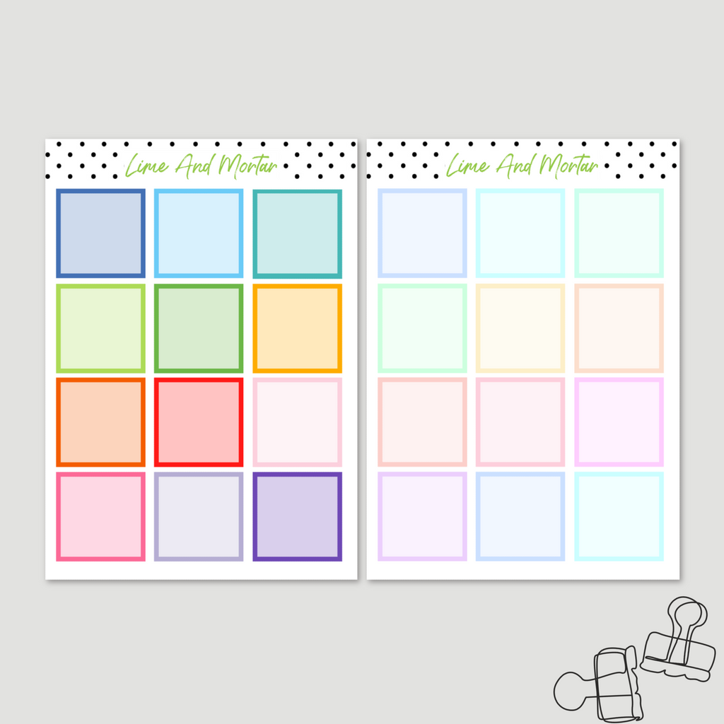 Square Box Stickers
