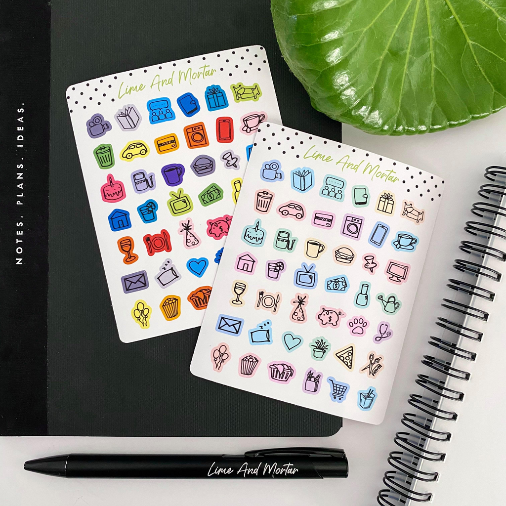 One Mini Sticker CUSTOM Mini Icon Stickers – Lime And Mortar