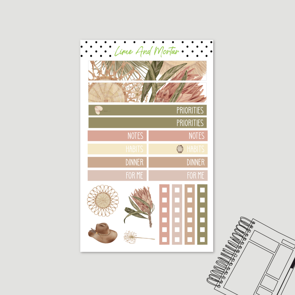 Natural Boho | Lime DAILY Stickers