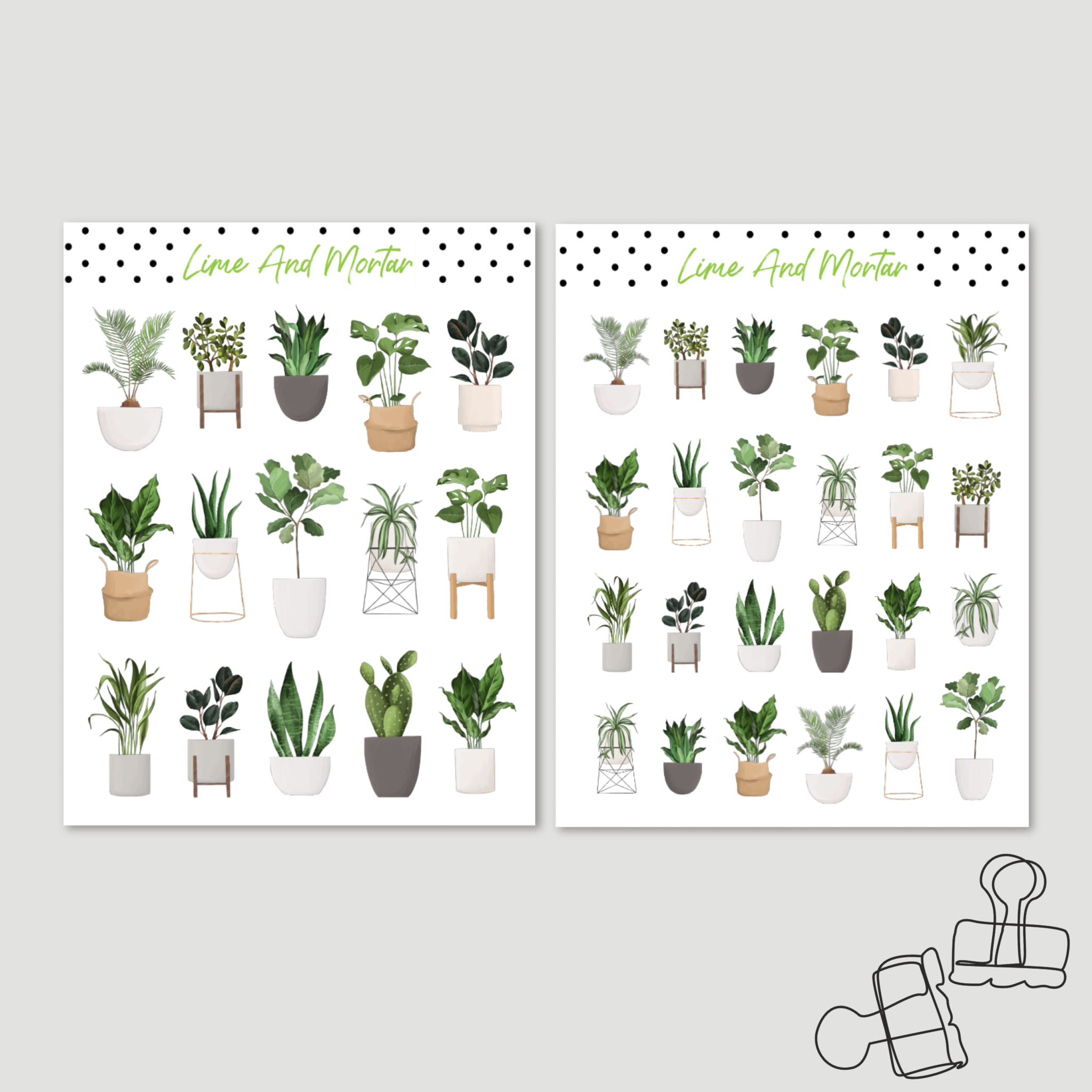 house plant stickers Indoor House Plant Stickers – Lime And Mortar