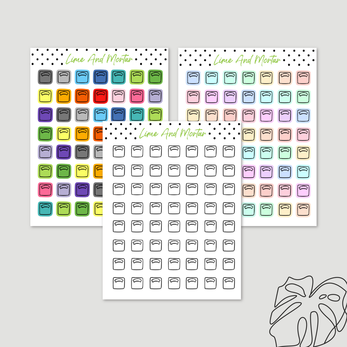 Scales Mini Icon Stickers – Lime And Mortar